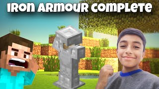 iron armour complete 💯 with Minecraft survival series episode 2 [upl. by Itsirhc]