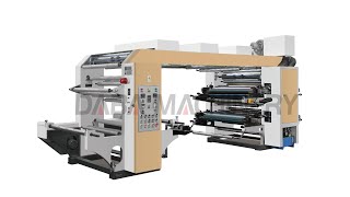 4 colors high speed flex printing machine with pneumatic cylinder auto loading [upl. by Koball98]