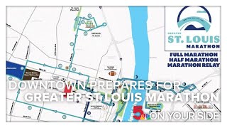 Downtown St Louis prepares for relocated Greater St Louis Marathon [upl. by Otrebide]