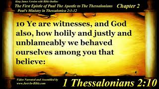 1 Thessalonians Chapter 2  Bible Book 52  The Holy Bible KJV Read Along AudioVideoText [upl. by Rriocard]