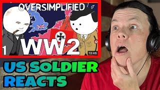 WW2 Oversimplified Part 1 US Soldier Reacts [upl. by Seda]