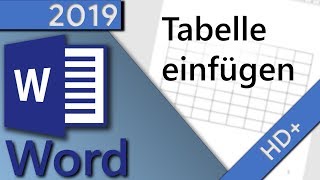 Word Tabelle erstellen  3 Möglichkeiten in 1 MINUTE HD 2019 [upl. by Aicyla]