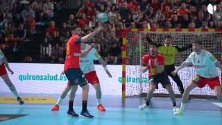 Quirónsalud con los ‘Hispanos’ en el Europeo del balonmano masculino [upl. by Acnalb499]