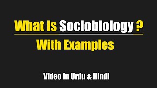 What is Sociobiology with easy examples Urdu  Hindi [upl. by Robbert]