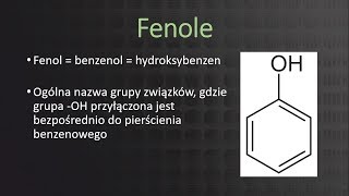 Kurs maturalny z chemii – fenole [upl. by Nylyram]