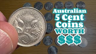 AUSTRALIAN 5c COINS TO LOOK FOR WORTH MONEY  2024 5c Coins [upl. by Rusell63]