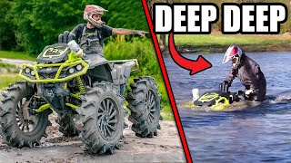 Giant FOURWHEELER VS FLOODED BACKYARD [upl. by Lucienne]