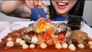 KOREAN RAW MARINATED SEAFOOD ASMR EATING SOUNDS NO TALKING  SASASMR [upl. by Buna]