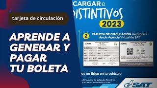 Tarjeta de Circulación en Guatemala 2023 Aprende a Generar y Pagar tu boleta SAT 🔵 [upl. by Niarfe256]