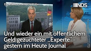 Und wieder ein mit öffentlichem Geld gezüchteter „Experte” – gestern im Heute Journal  A Müller NDS [upl. by Dodd61]