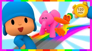 🌈POCOYO amp NINA EPISODIOS  Colores del arcoiris para niños 120 min CARICATURAS y DIBUJOS ANIMADOS [upl. by Leafar]