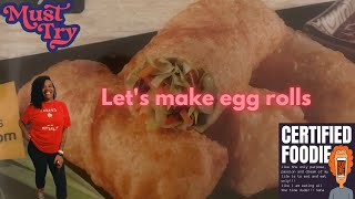 Certified foodie 😋 making egg rolls [upl. by Larkins958]