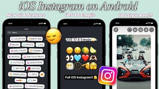 ST insta New Update 🔥 iOS INSTAGRAM  Share Reels Like iPhone Story  iOS 174 Emojis amp New Features [upl. by Lajib]