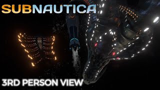 Subnautica 3rd Person view against the Gargantuan Leviathan [upl. by Hackney]