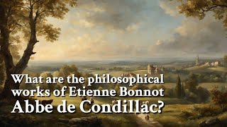 What are the philosophical works of Etienne Bonnot Abbe de Condillac  Philosophy [upl. by Kettie]