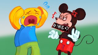 TERRORIZING PLAYERS as MICKEY on ROBLOX VOICE CHAT [upl. by Anerehs]