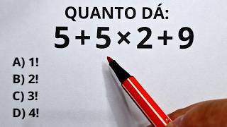 5 QUESTÕES DE MATEMÁTICA BÁSICA  Nível 1  ProfMarcelo [upl. by Nivaj]