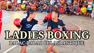 Ladies sports boxing Brgy PIESTA BALACBALAC Culasi Antique Ladies sports boxing [upl. by Annamaria]