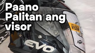 paano magpalit ng visor sa evo helmet hoobasics evo lens visor [upl. by Athene]