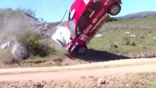 Vuelco ESPECTACULAR en Rally del Atlantico 2010 [upl. by Rojam993]