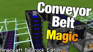 Conveyor Belts on Minecraft Bedrock Edition Making Automation Easier quotProject DRPquot [upl. by Clauddetta]