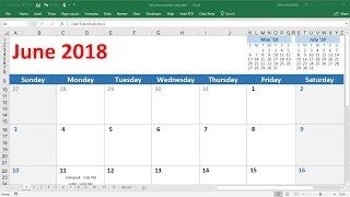 How To Create a Calendar In Excel 2016  VERY EASY [upl. by Nador146]