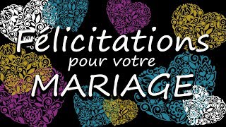 63  Félicitations mariage  Vœux de bonheur  animation dessin [upl. by Ardnal562]