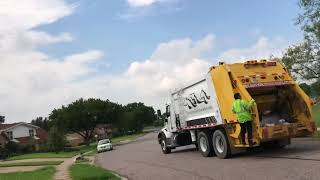 Irving Solid Waste Services Peterbilt 567 Heil Rear End Loader Garbage Truck [upl. by Liamaj434]