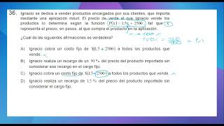 Resolución PAES Competencia Matemática M1 2022  Función lineal y afín II [upl. by Yddet]