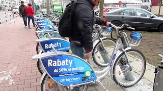 How to Rent Bikes in Poland  Veturilo  NextBike English Subtitles [upl. by Donahoe43]