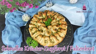 Schnelles Zupfbrot mit KnoblauchKräuterbutter  Faltenbrot   perfekte Grillbeilage👌 [upl. by Alin]