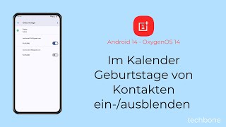 Im Kalender Geburtstage von Kontakten einausblenden  OnePlus Android 14  OxygenOS 14 [upl. by Ymmaj26]