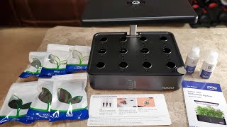 iDOO Hydroponics Growing System 12 pods Indoor Garden Plant with LED Grow Light Auto Timer Fan [upl. by Odnomar]