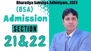 Admission Part 6  Section 20 amp 21 of BSA  Bhartiya Sakshya Adhiniyam 2023 Lecture 22 [upl. by Conney625]