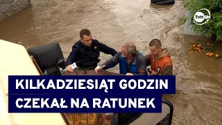 W Białej Nyskiej sąsiad ciągnikiem ewakuował mieszkańców W akcji wziął udział reporter TVN24 [upl. by Jamilla]