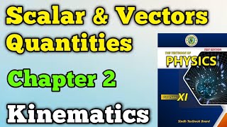 Scalar and vectors quantities Chapter 2 kinematics class 11 new physics book  head to tail rule [upl. by Rockefeller]