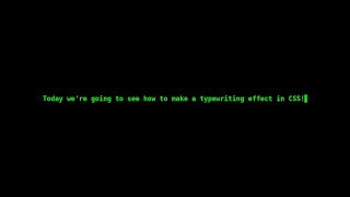 CSS  Awesome Typewriter Effect with Terminal Appearance [upl. by Icyak]