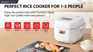 Toshiba Small 3Cup Uncooked Rice Cooker For Perfect Rice Every Time  Best Rice Cooker  RiceCooker [upl. by Anihta109]