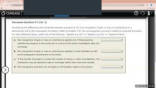 Chapter 9 Partnership Formation Operations and Basis Chapter Questions [upl. by Aylad]