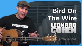 How to play Bird On The Wire  Leonard Cohen Guitar Lesson [upl. by Aihtekal]