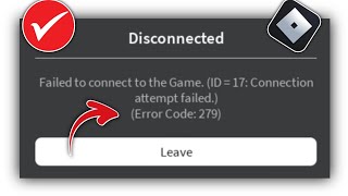 roblox disconnected error code 279 mobile  how to fix error code 279 roblox mobile  error code 279 [upl. by Pulsifer]