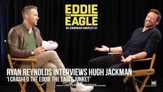 Eddie The Eagle Ryan Reynolds Interviews Hugh Jackman in HD 1080p [upl. by Nomor]