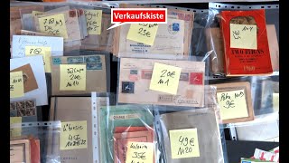 Briefmarken Verkaufsfilm Schatzsuche und Verkauf Kommissionskiste 7 mit Briefmarken Briefen usw [upl. by Les]