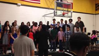 Bussey Middle School Choir quotStar Spangled Bannerquot  8th Grade Awards Assembly [upl. by Acceb]