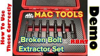 Mac Tools Broken Bolt Extractors With Foreign Object Removal How to use them Why They So Good [upl. by Artiek]