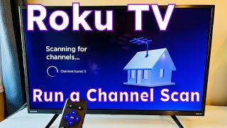 Roku Smart TV  Run a Channel Scan Auto Program for OvertheAir TV Antenna Channels 2024 [upl. by Madlen]