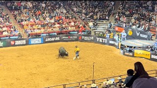 BULLFIGHTER GETS WRECKED PBR 2024 Ty Murray Invitational [upl. by Reger]