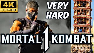 MK1 SMOKE VERY HARD KLASSIC TOWER GAMEPLAY SAREENA AS KAMEO 4K 60 FPS NO ROUNDS LOST MK12 [upl. by Yc]