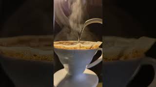 Steaming Pour Over coffee brewedcoffee coffeemaking brewing coffeepreparation v60 v60coffee [upl. by Wellesley145]