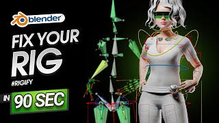 How to Fix your Characters Rig Problems in Blender in 90 sec  Quickie Tuts 11 [upl. by Budwig]